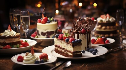 cheesecake food at dinner table