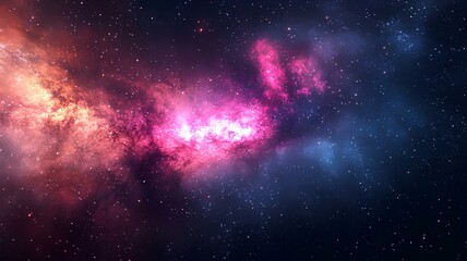 abstract space background with stars. bight sky with stars and nebula