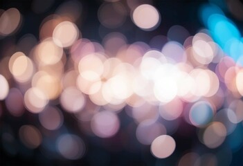Fototapeta premium Glittering blue, white, golden, blue, Gray, Pink Lights bokeh dark background with soft Lighting focus and sparkling lights. Abstract Background.