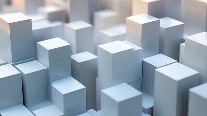 Obraz premium abstract background stack of white cubes