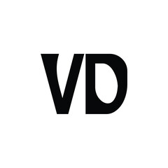 VD monogram logo design letter text name symbol monochrome logotype alphabet character simple logo