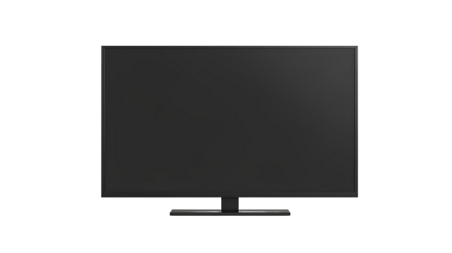 blank tv monitor on transparent background