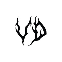 VD monogram logo design letter text name symbol monochrome logotype alphabet character simple logo