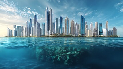 Fototapeta premium panorama of the city of dubai