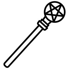 Magic Staff Vector Icon