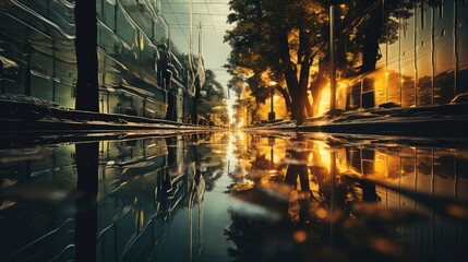 Naklejka premium rainwater abstract road