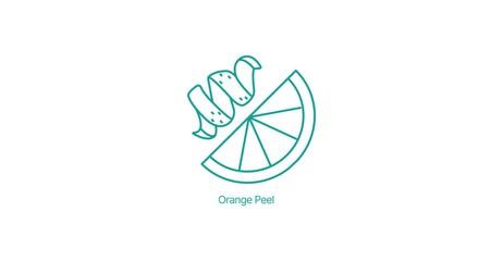 Orange Peel Powder Vector Icon, Citrus Skincare, Natural Beauty