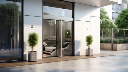 glass door front