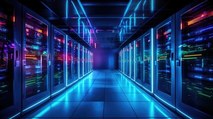 Fototapeta premium equipment data center racks