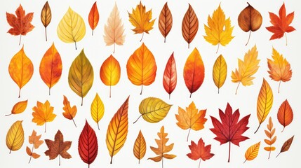 Fototapeta premium fall leaves clipart
