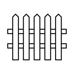 Fence Line Editable Stroke Icon. Real Estate, Building, House, Home, Property Vector Illustration
