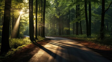 Obraz premium branches road sun