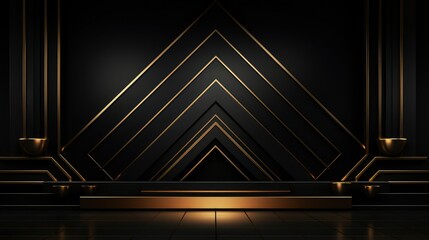 Obraz premium contrast black and gold luxury background