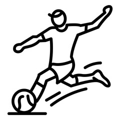 Soccer Free Kick Vector Icon