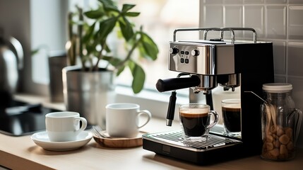 black coffee machine