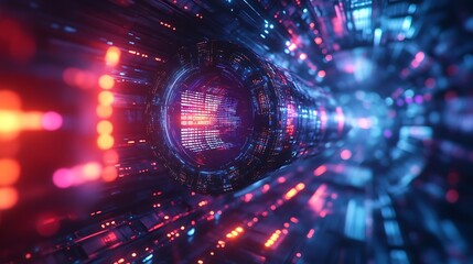 Obraz premium A business leader infused with AI-powered business analytics, floating 3D digital global economy visuals, and a cybernetic corporate interface, ultra-HD photorealistic depth, sci-fi neon lighting,