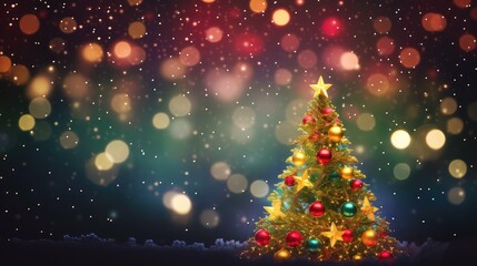 Obraz premium whimsical christmas tree background
