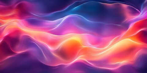 Obraz premium Colorful Abstract Light Flow, Generative AI