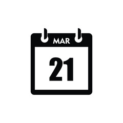 calender icon, 21 march icon with white background