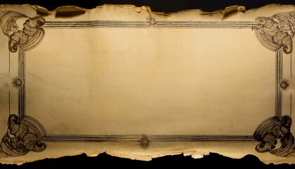 Generated image Ancient Aged Paper Texture with Torn Edges – Vintage Scroll Background