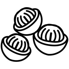 Roasted Chestnuts Vector Icon
