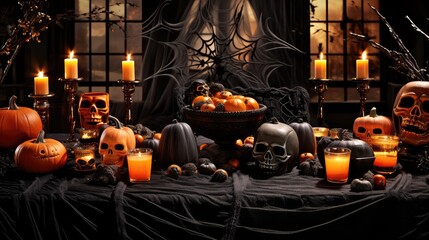 Naklejka premium decor halloween table top