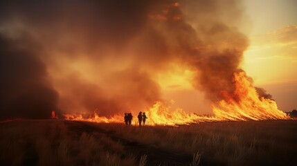 Naklejka premium flames fire burning