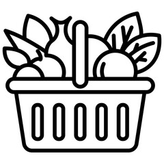 Organic Food Store Vector Icon