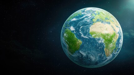 Earth, space, sunlight, clouds, continents, global, environment, background, planet, sustainability