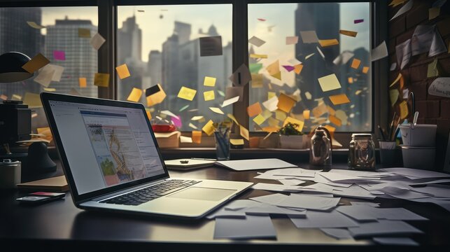 workspce laptop on a desk