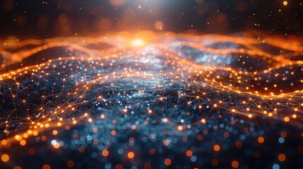 Fototapeta premium Abstract Digital Network Landscape