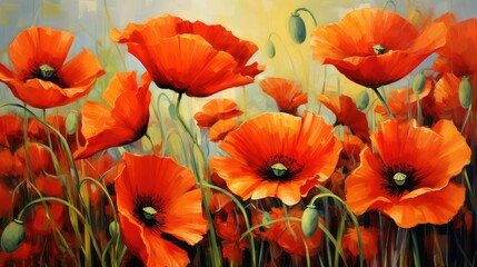 Fototapeta premium green red orange