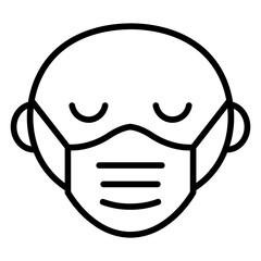 Face with Medical Mask Icon