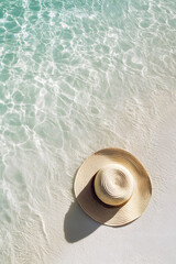 Summer Vacation - Accessories In Tropical Beach With Defocused Ocean, Summer Background