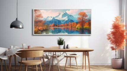 landscape canvas wall decor mockup