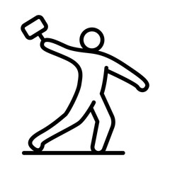 Hammer Throw Vector Icon