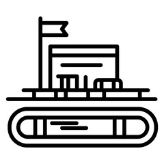 Olympic Village Vector Icon