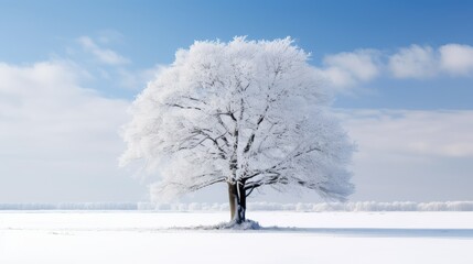 Fototapeta premium frost isolated tree