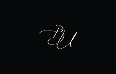 A minimal yet stylish depiction of white cursive lettering forming BU on a dark background, symbolizing elegance and simplicity.