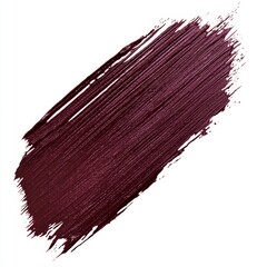 Deep burgundy paint stroke on a white background, artistic brush texture for design and creative projects