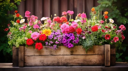 Fototapeta premium beauty wood and flowers