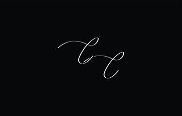 A minimal yet stylish depiction of white cursive lettering forming CC on a dark background, symbolizing elegance and simplicity.