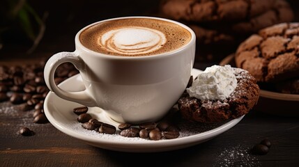 Fototapeta premium cream dessert coffee