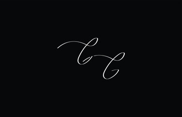 A minimal yet stylish depiction of white cursive lettering forming CG on a dark background, symbolizing elegance and simplicity.