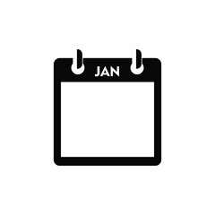 calender icon, january icon with white background