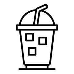 Iced Coffee Vector Icon