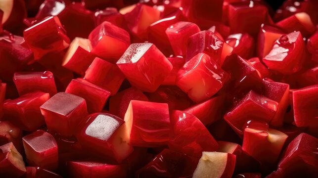 fresh diced red apples
