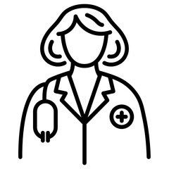 Female Doctor Vector Icon