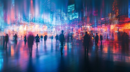 Naklejka premium people dancing in the nightclub