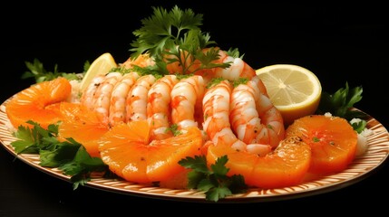 grilled orange garnish